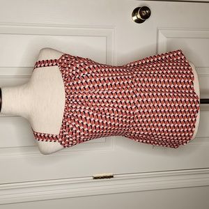 Cabi 8 Summer Sleeveless Peplum Geometric Tank Shell Camisole